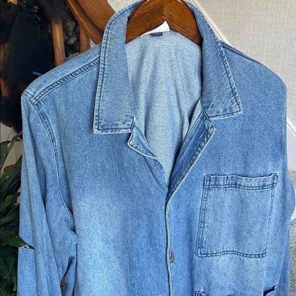 Universal Thread Light Blue Denim Utility Chore Jacket - Picture 3 of 11